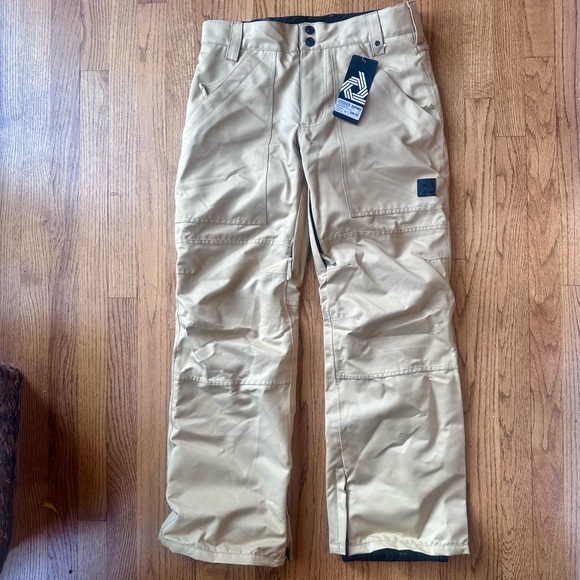 Aperture Boomer 10K Snowboard Ski Pants Khaki Beige small - Picture 1 of 5